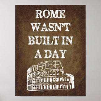 Poster Rome n'a pas été construite en un jour