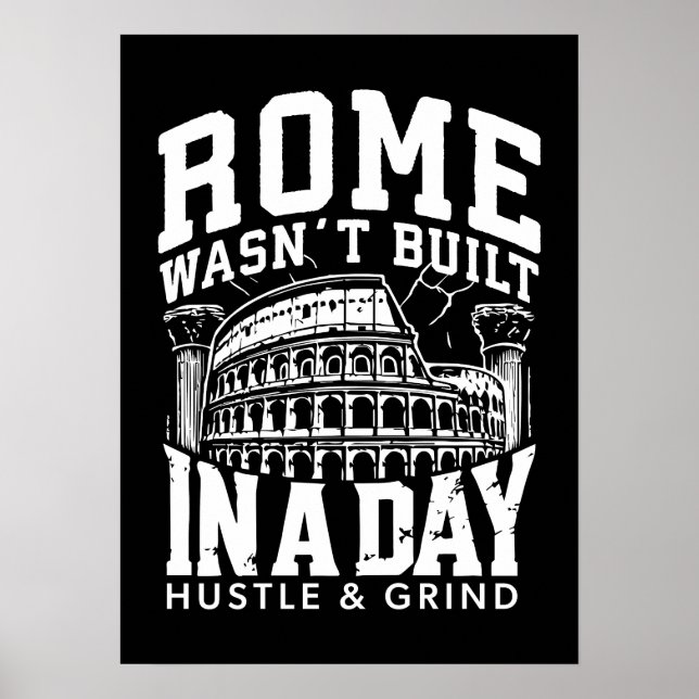 Poster Rome n'a pas été construite en une journée - Hustl (Devant)