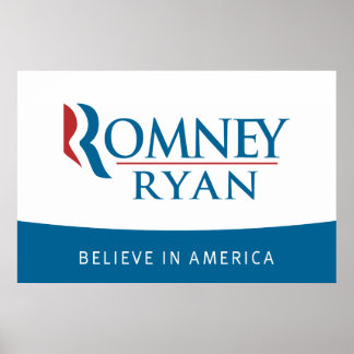 Poster Romney Ryan croit en l'affiche américaine