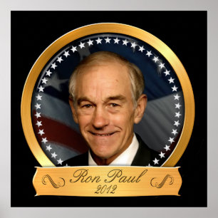 Poster Ron Paul en 2012 Gold Edition