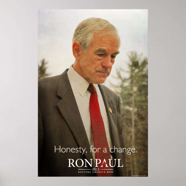 Poster Ron Paul Honesty Imprimer (Devant)
