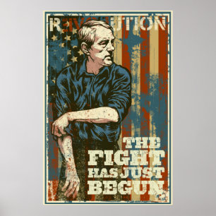Poster Ron Paul le combat a juste commencé l'affiche