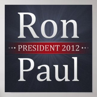 Poster Ron Paul pour l'affiche de la campagne présidentie