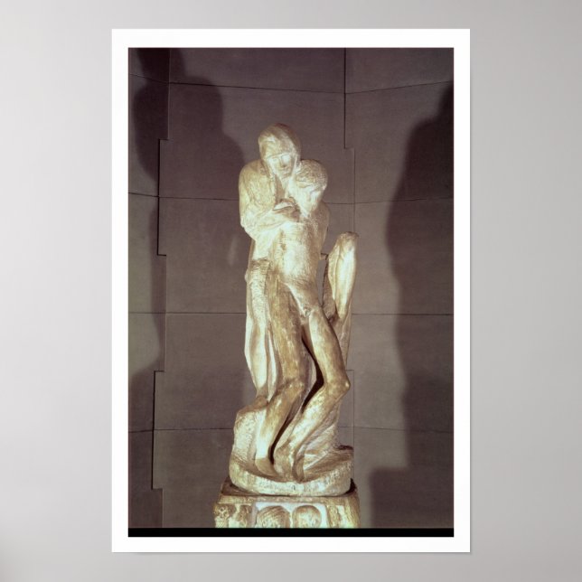 Poster Rondanini Pieta, 1564 (marbre) (voir aussi 55601) (Devant)