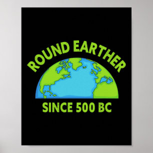 Poster Ronde La Science Croire Que La Terre Est Ronde