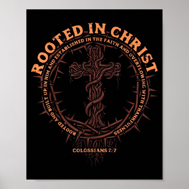 Poster Rooted In Christ Christian Religious God Men Women (Devant)