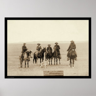 Poster Roping a Grey Wolf in Wyoming 1887