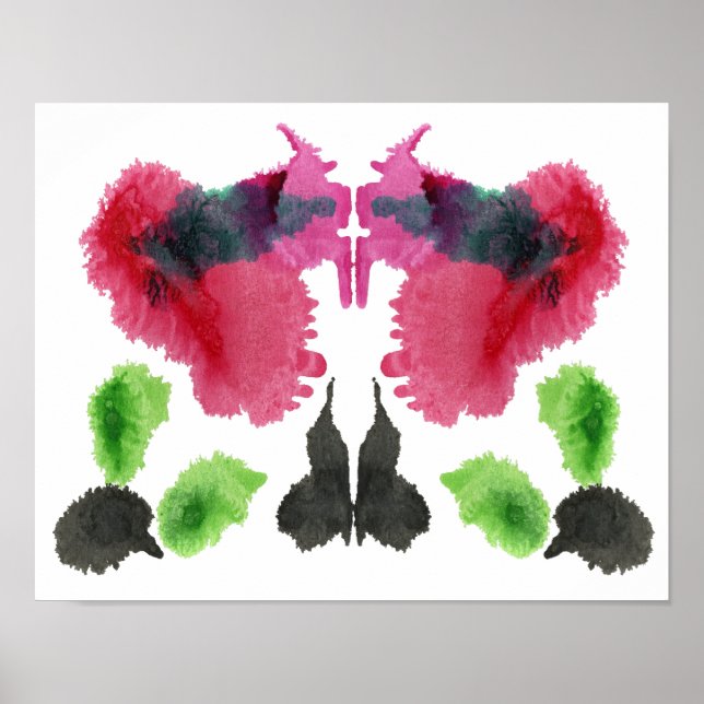Poster Rorschach Inkblot Test Art Amusant (Devant)