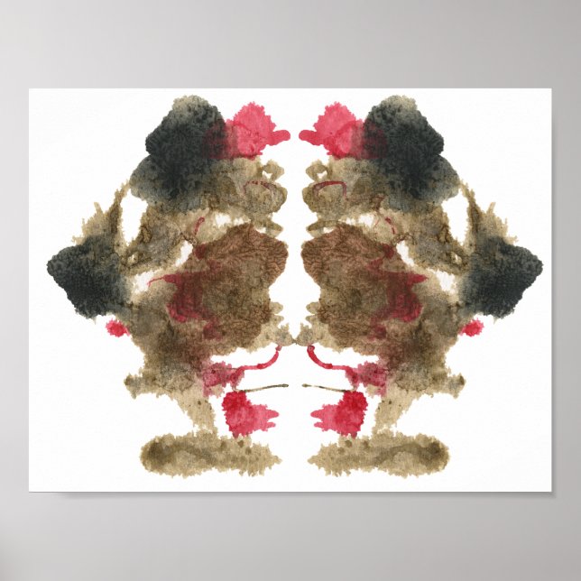 Poster Rorschach Inkblot Test Art Amusant (Devant)