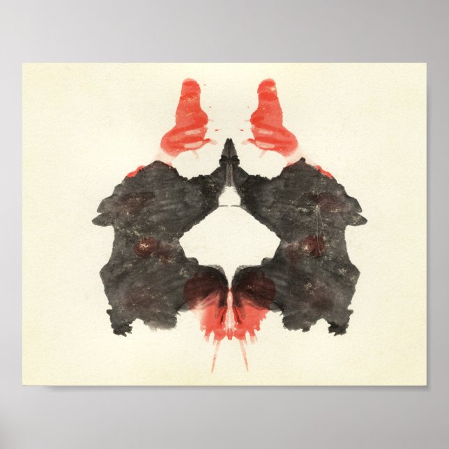 Poster Rorschach Inkblot Test Art Amusant (Devant)