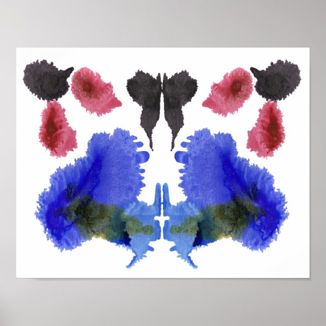 Poster Rorschach Inkblot Test Art Amusant (Devant)