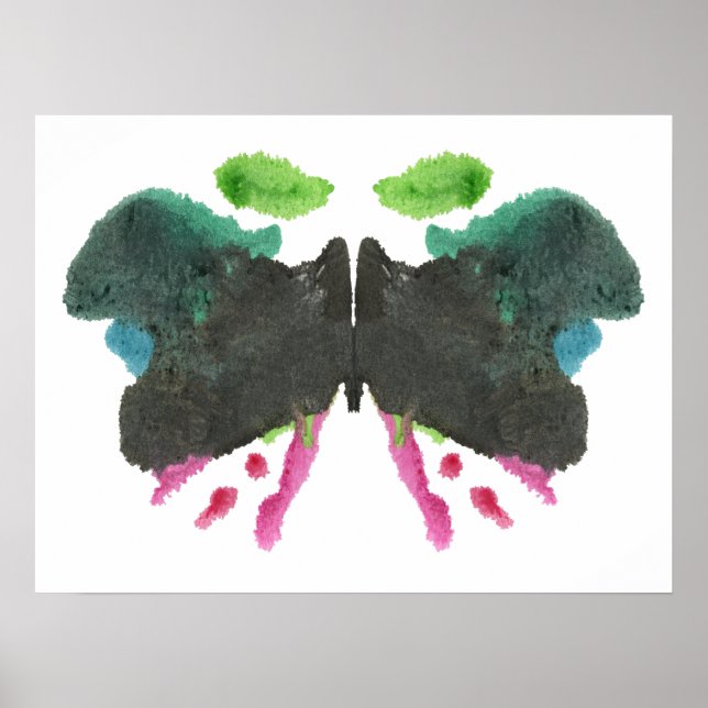 Poster Rorschach Inkblot Test Art Amusant (Devant)