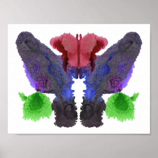Poster Rorschach Inkblot Test Art Amusant (Devant)