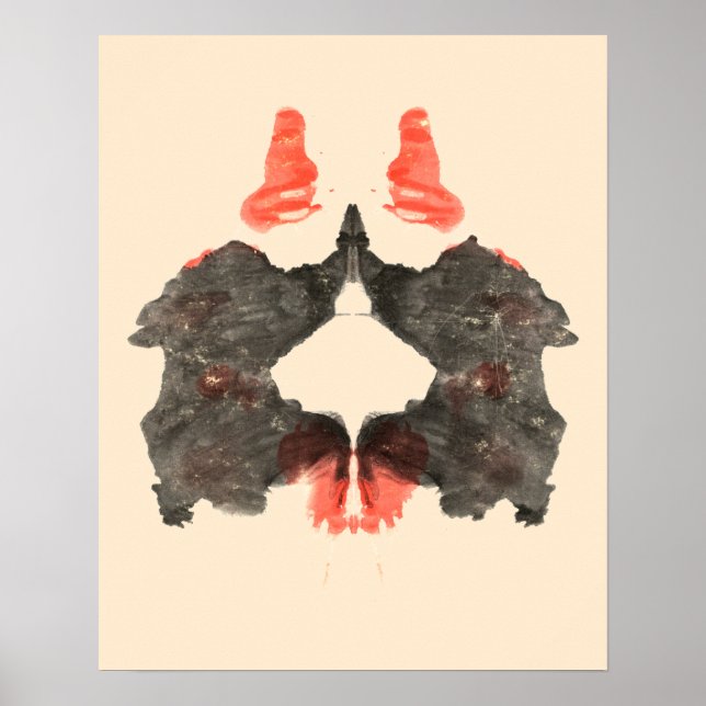 Poster Rorschach Inkblot Test Art Amusant (Devant)