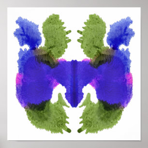 Poster Rorschach Inkblot Test Fun Art
