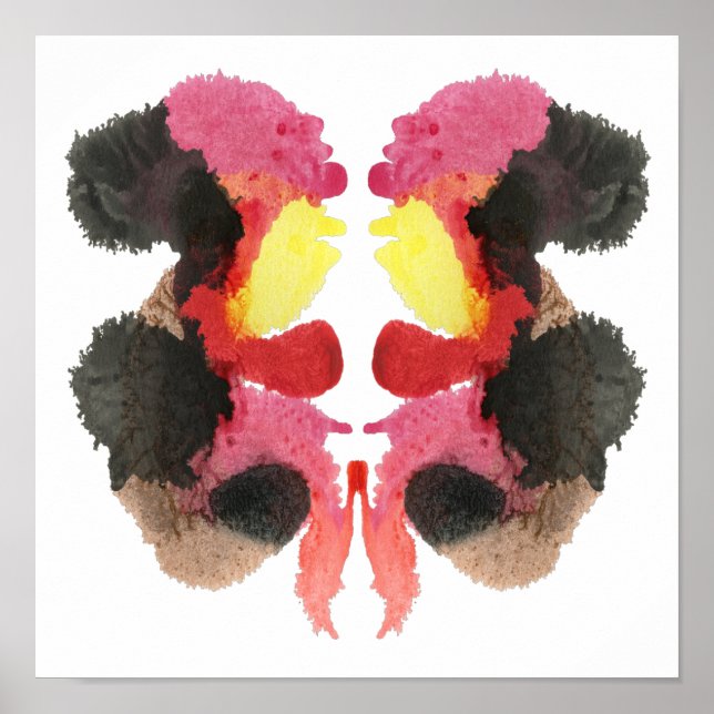 Poster Rorschach Inkblot Test Fun Art Imprimer (Devant)