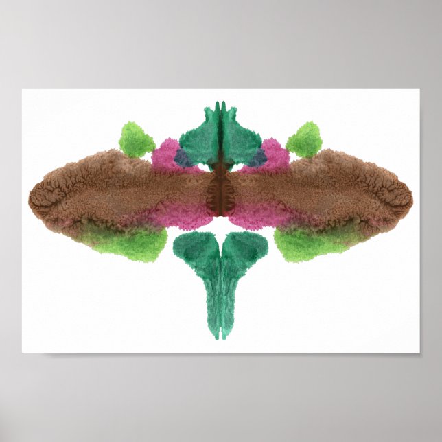 Poster Rorschach Inkblot Test Fun Art Imprimer (Devant)