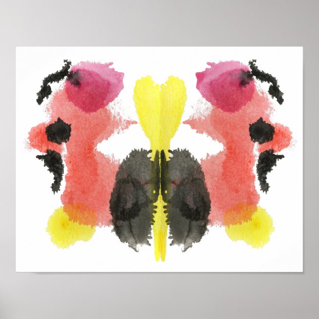 Poster Rorschach Inkblot Test Fun Art Imprimer (Devant)