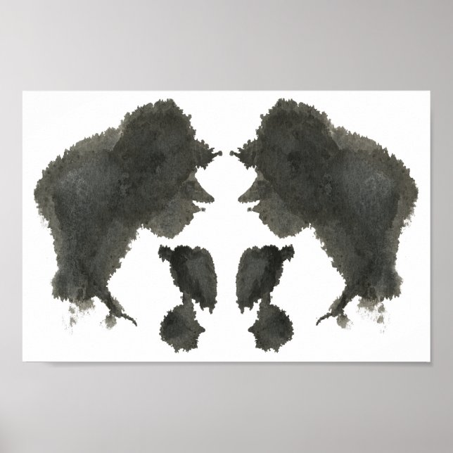 Poster Rorschach Inkblot Test Fun Art Imprimer (Devant)