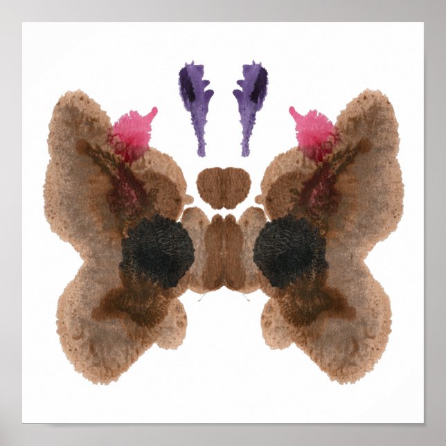 Poster Rorschach Inkblot Test Fun Art Imprimer (Devant)