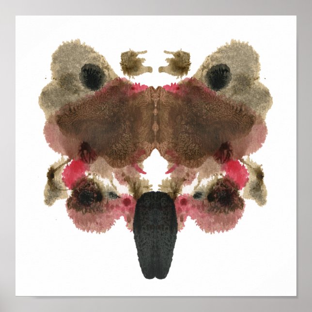 Poster Rorschach Inkblot Test Fun Art Imprimer (Devant)