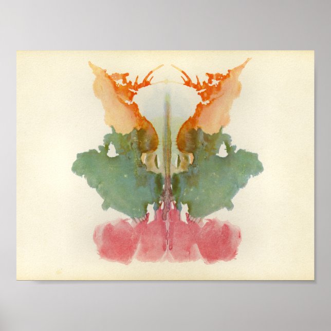 Poster Rorschach Inkblot Test Fun Art Imprimer (Devant)