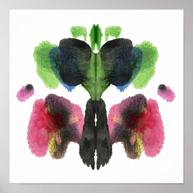 Poster Rorschach Inkblot Test Fun Art Imprimer (Devant)