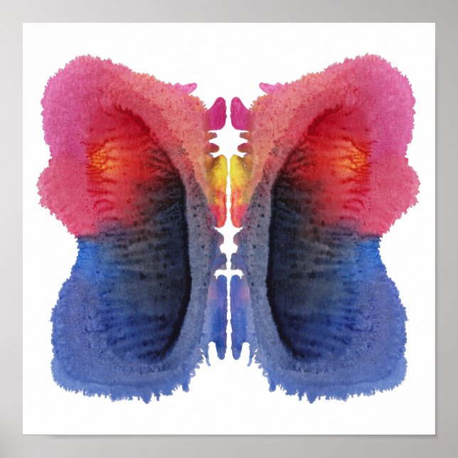 Poster Rorschach Inkblot Test Fun Art Imprimer (Devant)