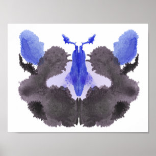 Poster Rorschach Inkblot Test Fun Art Print