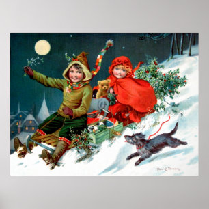 Poster Rosa C. Petherick : Noël Shopping