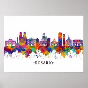 Poster Rosario Argentina Skyline