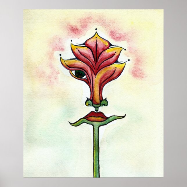 Poster rose (Devant)