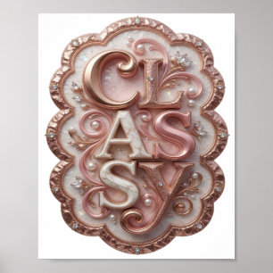 Poster Rose Artistique CLASSE