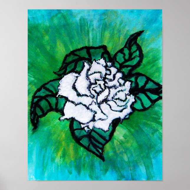Poster Rose Blanche (Devant)