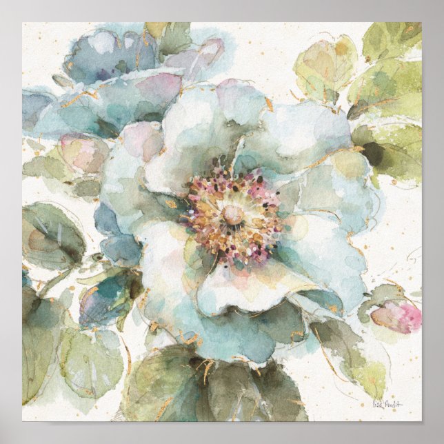 Poster Rose bleu (Devant)