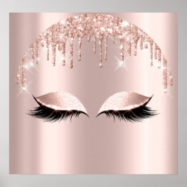Poster Rose Blush Parties scintillant Drives Eyelashes Ma
