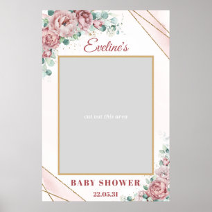 Poster Rose bonbon bohème doré accessoire de photo pour b