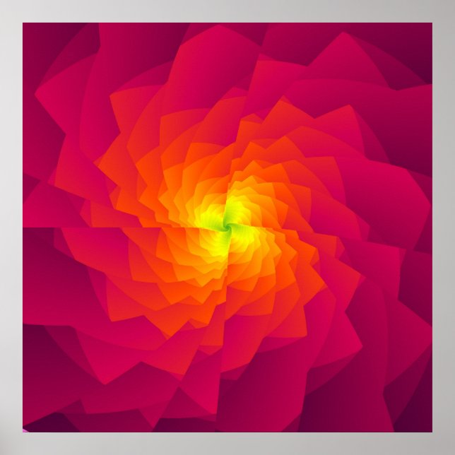 Poster Rose carré (Devant)