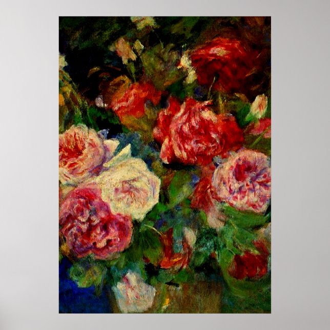 Poster Rose, célèbre peinture Renoir, (Devant)