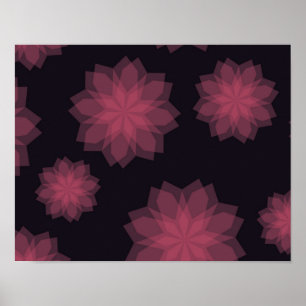 Poster Rose, cool, tendance, abstraction de fleurs modern