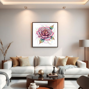 Poster Rose Cosmique