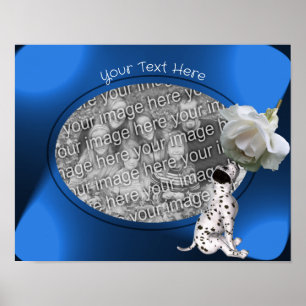 Poster Rose de chiot dalmate Créez votre propre photo