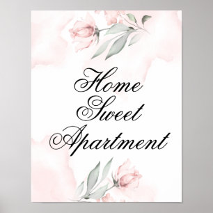 Poster rose de couleur d'aquarelle bleu rose vif personna