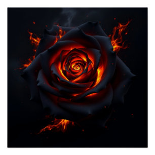 Poster Rose de Feu