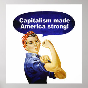 Poster Rose de l'affiche Riveter-Capitalism