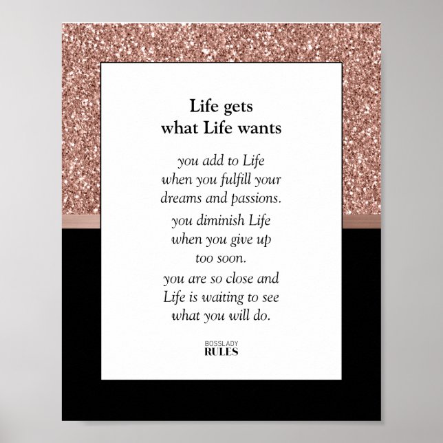 Poster Rose de motivations commerciales Parties scintilla (Devant)