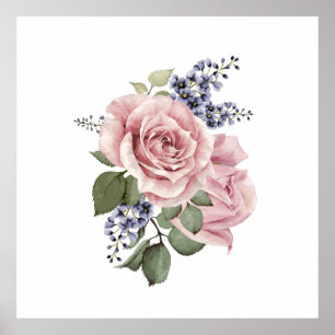Poster Rose de pays rose