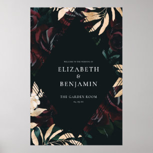 Poster Rose de velours foncé bordeaux   Accueil Mariage a