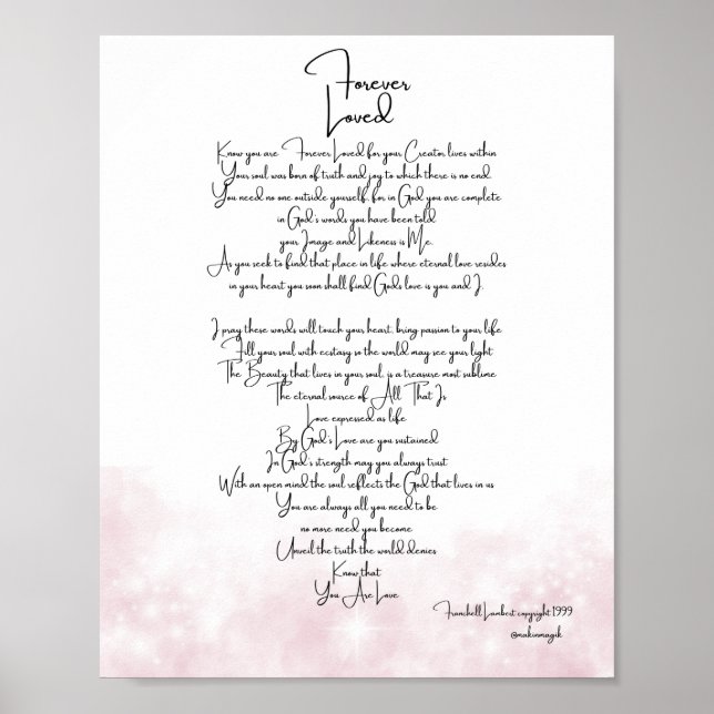 Poster Rose doux pour toujours aimé (Devant)