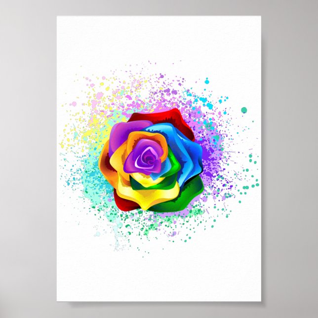 Poster Rose du Colorful (Devant)